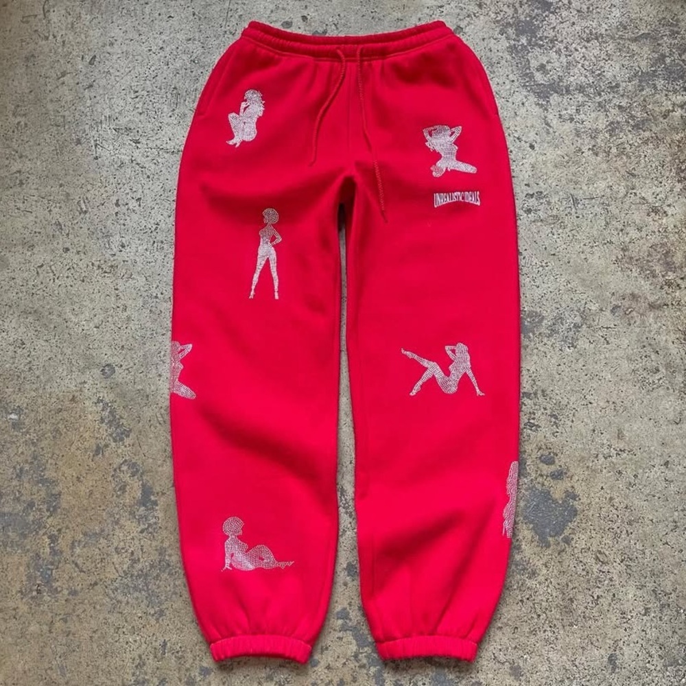 EXTREMEY RARE named collective rhinestone tracksuit sweatpants